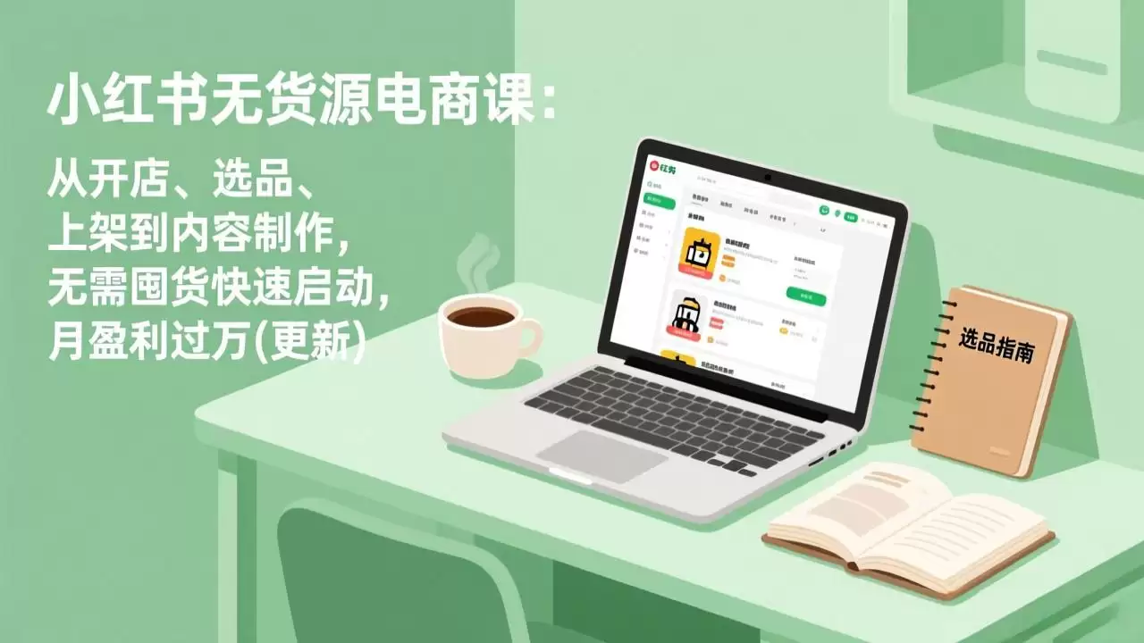 （18420期）小红书无货源电商课(5月12更新)：从开店、选品、上架到内容制作，无需囤货快速启动，月盈利过万-尊多创业网