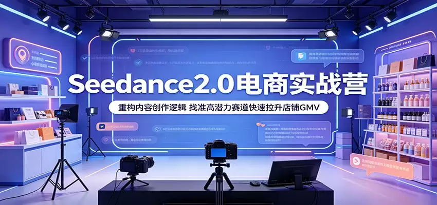 Seedance2.0电商实战营：重构内容创作逻辑，找准高潜力赛道快速拉升店铺GMV-尊多创业网