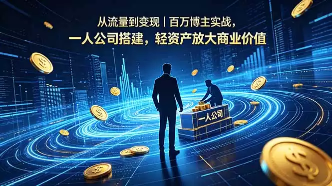 （18645期）从流量到变现｜百万博主实战，一人公司搭建，轻资产放大商业价值-尊多创业网