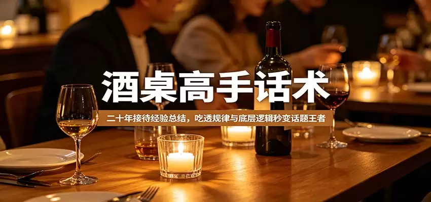 酒桌高手话术：二十年接待经验总结，吃透规律与底层逻辑秒变话题王者-尊多创业网