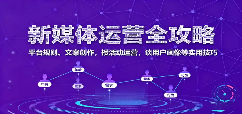 新媒体运营全攻略：平台规则、文案创作，授活动运营，谈用户画像等实用技巧-尊多创业网