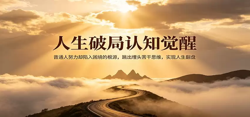 人生破局认知觉醒，普通人努力却陷入困境的根源，跳出埋头苦干思维，实现人生翻盘-尊多创业网