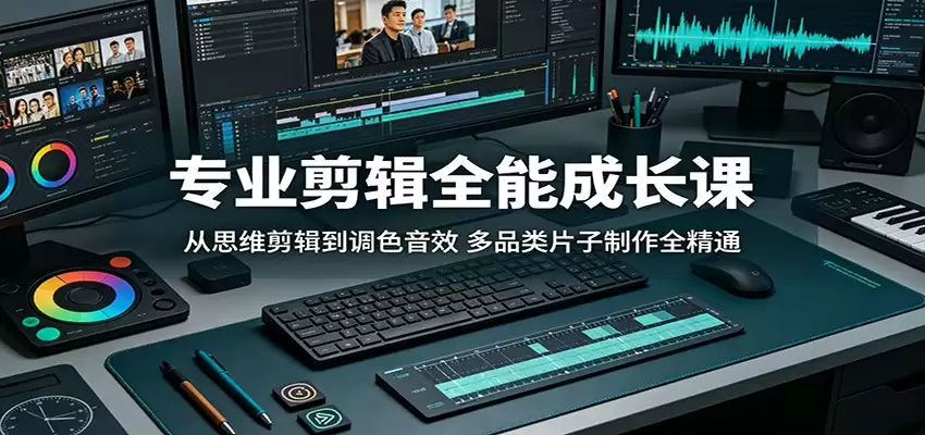 专业剪辑全能成长课：从思维剪辑到调色音效，多品类片子制作全精通-尊多创业网