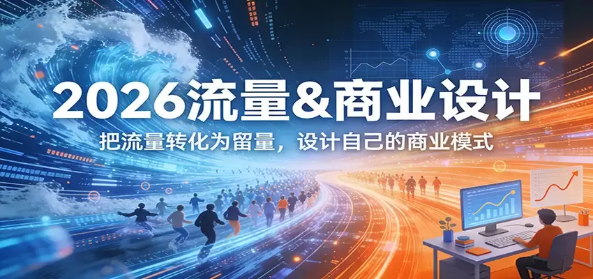 2026流量&商业设计，把流量转化为留量，设计自己的商业模式-尊多创业网