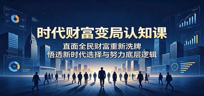 时代财富变局认知课：直面全民财富重新洗牌，悟透新时代选择与努力底层逻辑-尊多创业网