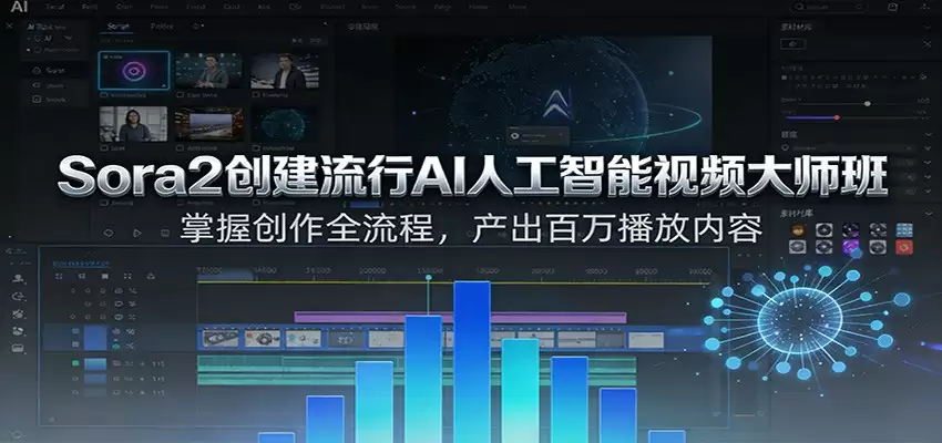Sora2创建流行AI人工智能视频大师班，掌握创作全流程，产出百万播放内容-尊多创业网