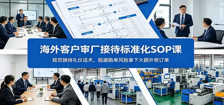 海外客户审厂接待标准化SOP课：规范接待礼仪话术，规避跑单风险拿下大额外贸订单-尊多创业网