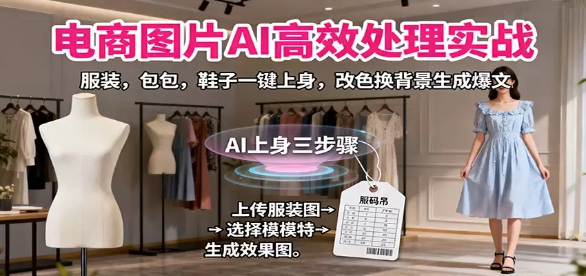 电商图片AI高效处理实战，服装，包包，鞋子一键上身，改色换背景生成爆文-尊多创业网