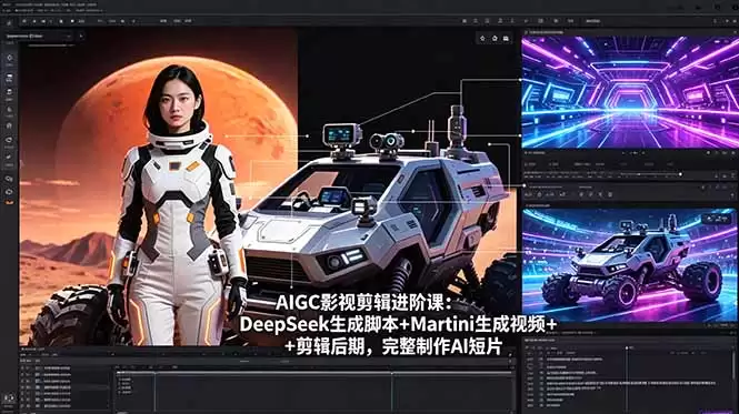 （18475期）AIGC影视剪辑进阶课：DeepSeek生成脚本+Martini生成视频+剪辑后期，完整制作AI短片-尊多创业网