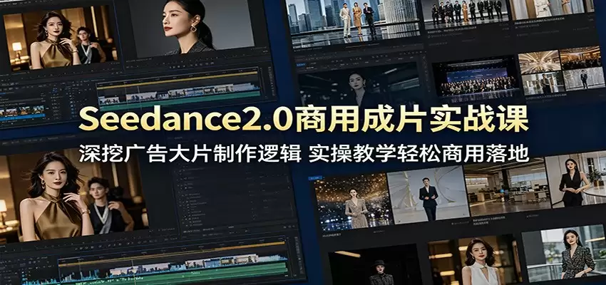 Seedance2.0商用成片实战课：深挖广告大片制作逻辑，实操教学轻松商用落地-尊多创业网