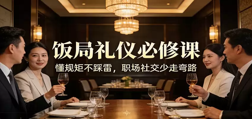 公众号收费文章：《饭局礼仪必修课：懂规矩不踩雷，职场社交少走弯路》-尊多创业网