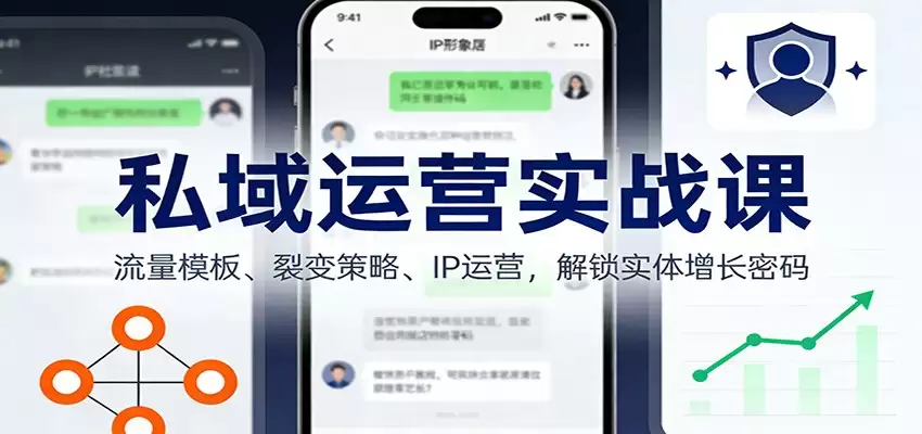 私域运营实战课：流量模板、裂变策略、 IP运营，解锁实体增长密码-尊多创业网