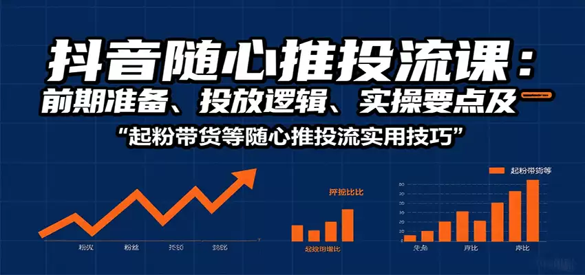 抖音随心推投流课：前期准备、投放逻辑、实操要点及起粉带货等随心推投流实用技巧-尊多创业网