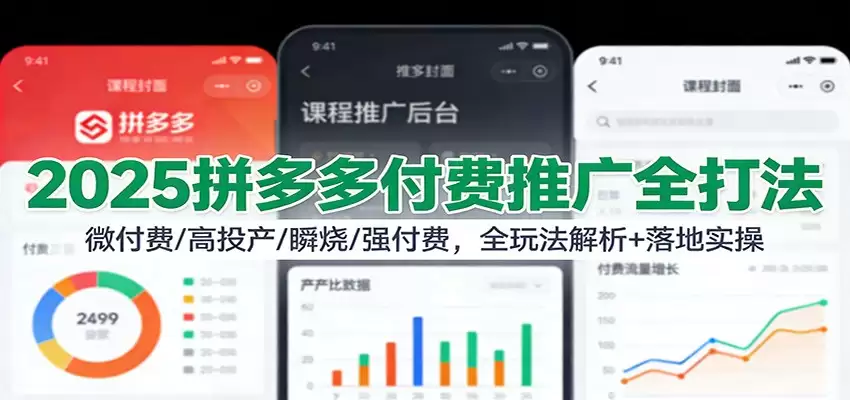 2025拼多多付费推广全打法：微付费/高投产/瞬烧/强付费，全玩法解析+落地实操-尊多创业网