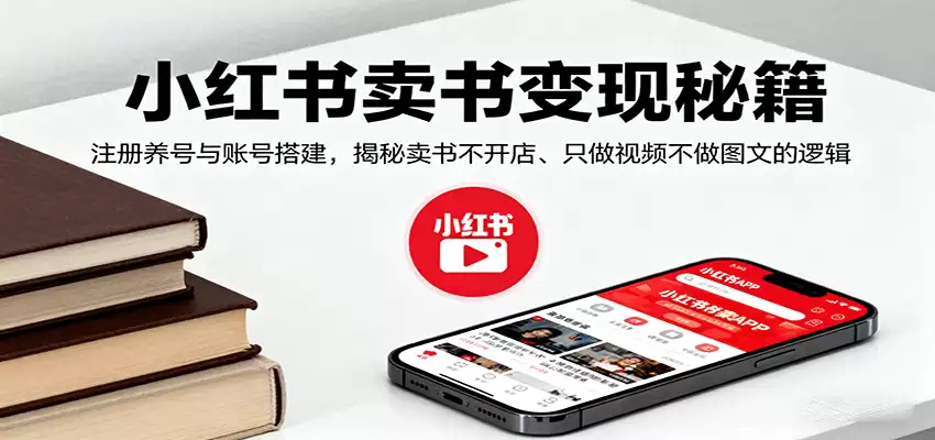 小红书卖书变现秘籍，注册养号与账号搭建，揭秘卖书不开店、只做视频不做图文的逻辑-尊多创业网