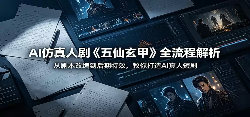AI仿真人剧《五仙玄甲》全流程解析：从剧本改编到后期特效，教你打造AI真人短剧-尊多创业网