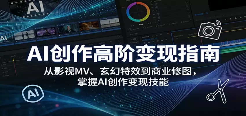 AI创作高阶变现指南：从影视MV、玄幻特效到商业修图，掌握AI创作变现技能-尊多创业网