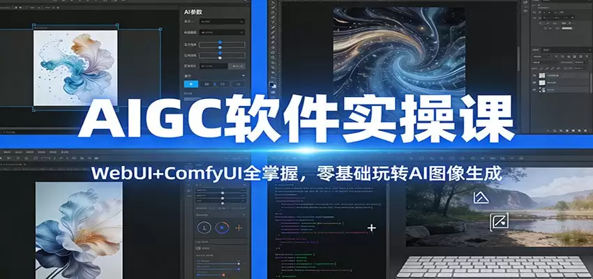 AIGC软件实操课：WebUI+ComfyUI全掌握，零基础玩转AI图像生成-尊多创业网
