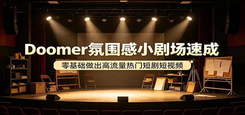 Doomer氛围感小剧场速成，零基础做出高流量热门短剧短视频-尊多创业网