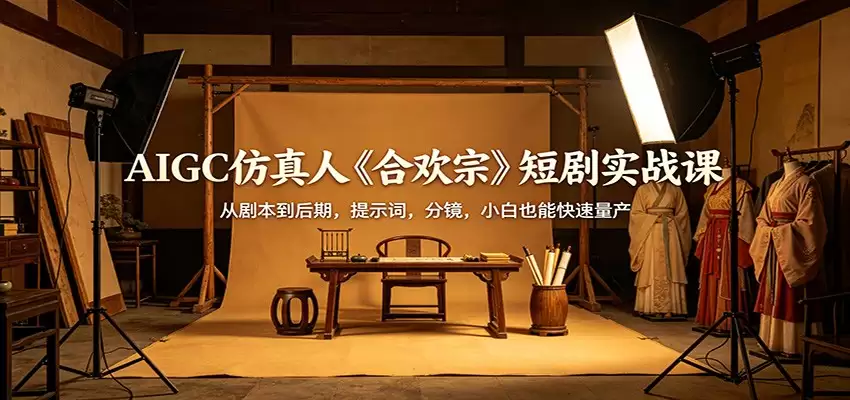 AIGC仿真人《合欢宗》短剧实战课：从剧本到后期，提示词，分镜，小白也能快速量产-尊多创业网
