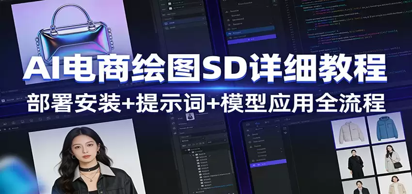 AI电商绘图SD详细教程：部署安装+提示词+模型应用全流程-尊多创业网