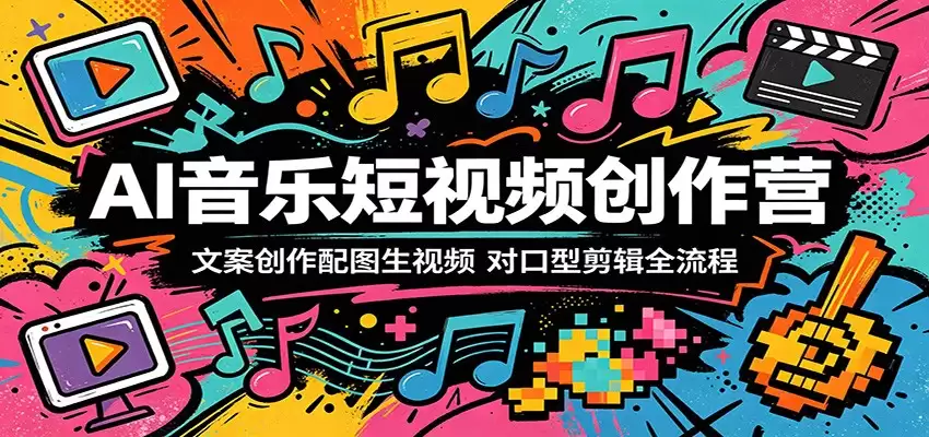 AI音乐短视频创作营：文案创作配图生视频，对口型剪辑全流程-尊多创业网