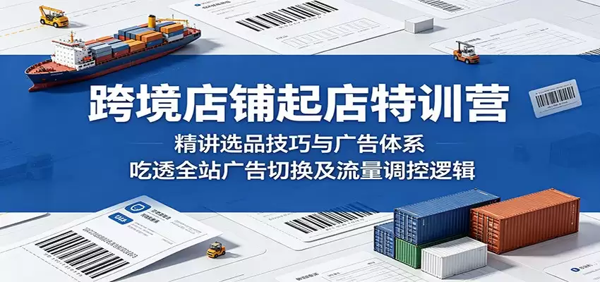 跨境店铺起店特训营：精讲选品技巧与广告体系，吃透全站广告切换及流量调控逻辑-尊多创业网
