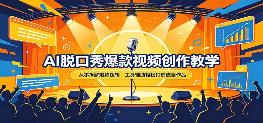 AI脱口秀爆款视频创作教学：从零拆解爆款逻辑，工具辅助轻松打造流量作品-尊多创业网