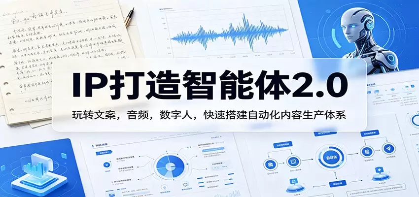 IP打造智能体2.0：玩转文案，音频，数字人，快速搭建自动化内容生产体系-尊多创业网