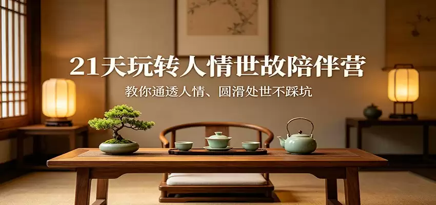 21天玩转人情世故陪伴营：教你通透人情、圆滑处世不踩坑-尊多创业网