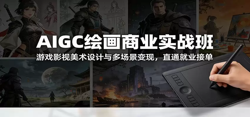 AIGC绘画商业实战班：游戏影视美术设计与多场景变现，直通就业接单-尊多创业网
