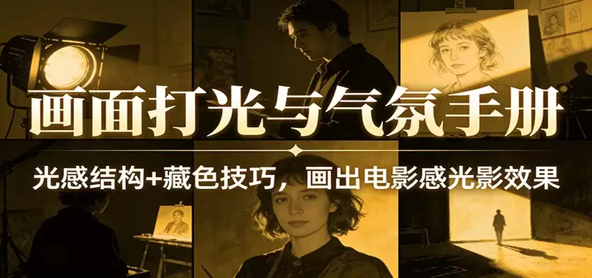 画面打光与气氛手册：光感结构+藏色技巧，画出电影感光影效果-尊多创业网