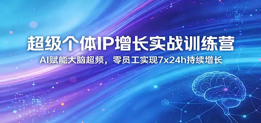 超级个体IP增长实战训练营：AI赋能大脑超频，零员工实现7x24h持续增长（更新）-尊多创业网