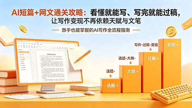 （18486期）AI短篇+网文通关攻略-更新4月：看懂就能写、写完就能过稿，让写作变现不再依赖天赋与文笔-尊多创业网