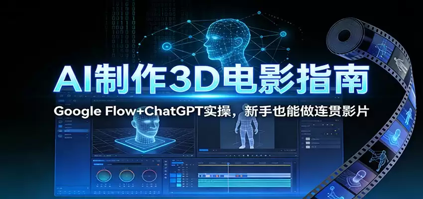 AI制作3D电影指南：Google Flow+ChatGPT实操，新手也能做连贯影片-尊多创业网