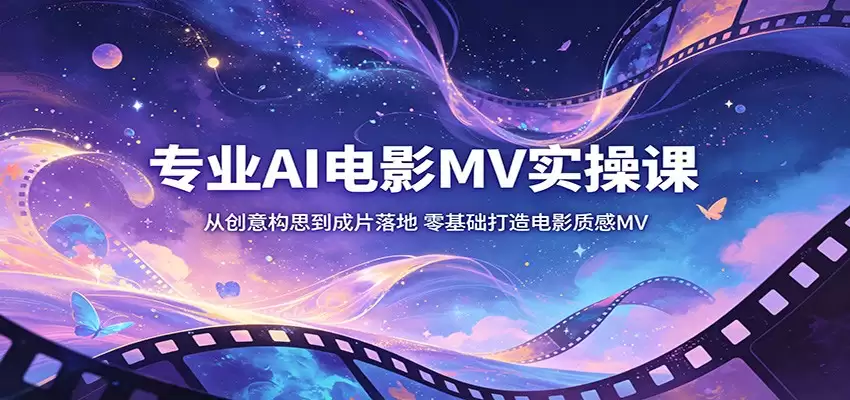 专业AI电影MV实操课：从创意构思到成片落地，零基础打造电影质感MV-尊多创业网