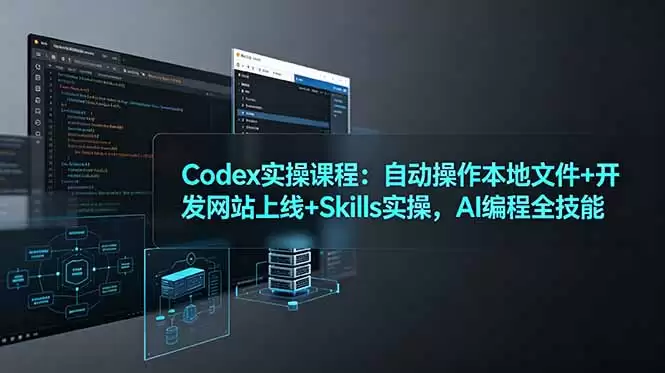 （第19009期）Codex实战课程：本地文件自动操作+开发网站在线+Skills实战操作，全程AI编程技能-尊多创业网