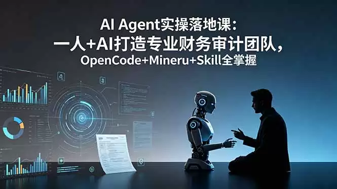 （第19037期）AI Agent实战实施班：一人+AI打造专业财务审计团队，OpenCode+Mineru+Skill全面掌握-尊多创业网