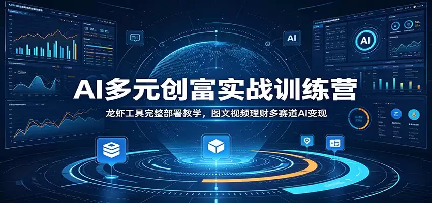 AI多元化创富实战训练营：龙虾工具完整部署教学，图文视频理财多赛道AI变现-尊多创业网