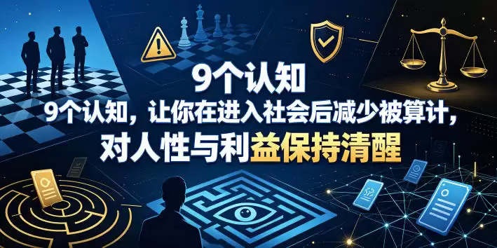 付费文章：9个认知，让你在进入社会后减少被算计，对人性与利益保持清醒-尊多创业网