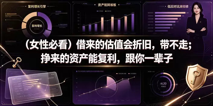 付费文章：（女性必看）借来的估值会折旧，带不走；挣来的资产能复利，跟你一辈子-尊多创业网