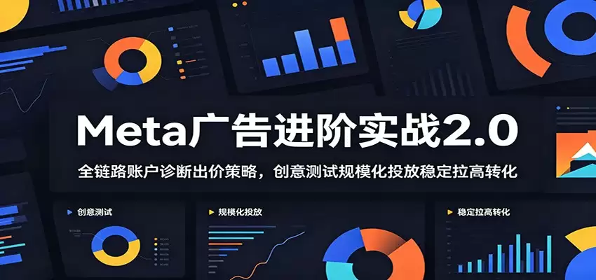 Meta广告进阶实战2.0：全链路账户诊断出价策略，创意测试规模化投放稳定拉高转化-尊多创业网