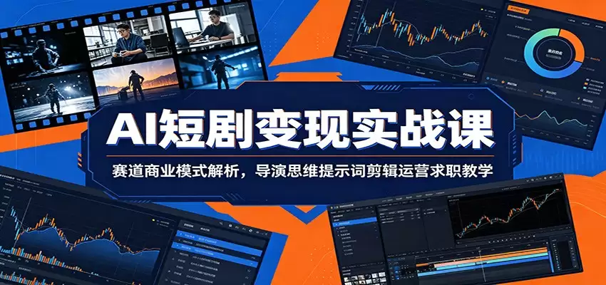 AI短剧变现实战课：赛道商业模式解析，导演思维提示词剪辑运营求职教学-尊多创业网