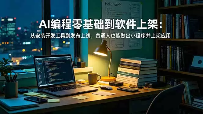（第19109期）从AI编程零基础到软件上线：从安装开发工具到发布上线，普通人也能制作小程序并上架应用商店-尊多创业网