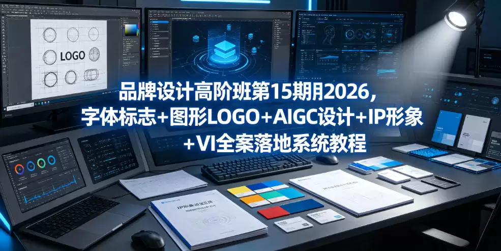 品牌设计高级班2026年第15期,字体Logo+图形LOGO+AIGC设计+IP形象+VI全案例实现系统教程
